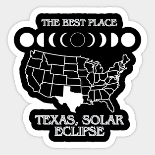 solar eclipse united states texas date and time- Complete solar eclipse souvenir Sticker